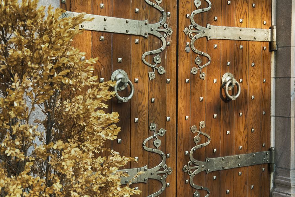 Elegant entry door installation